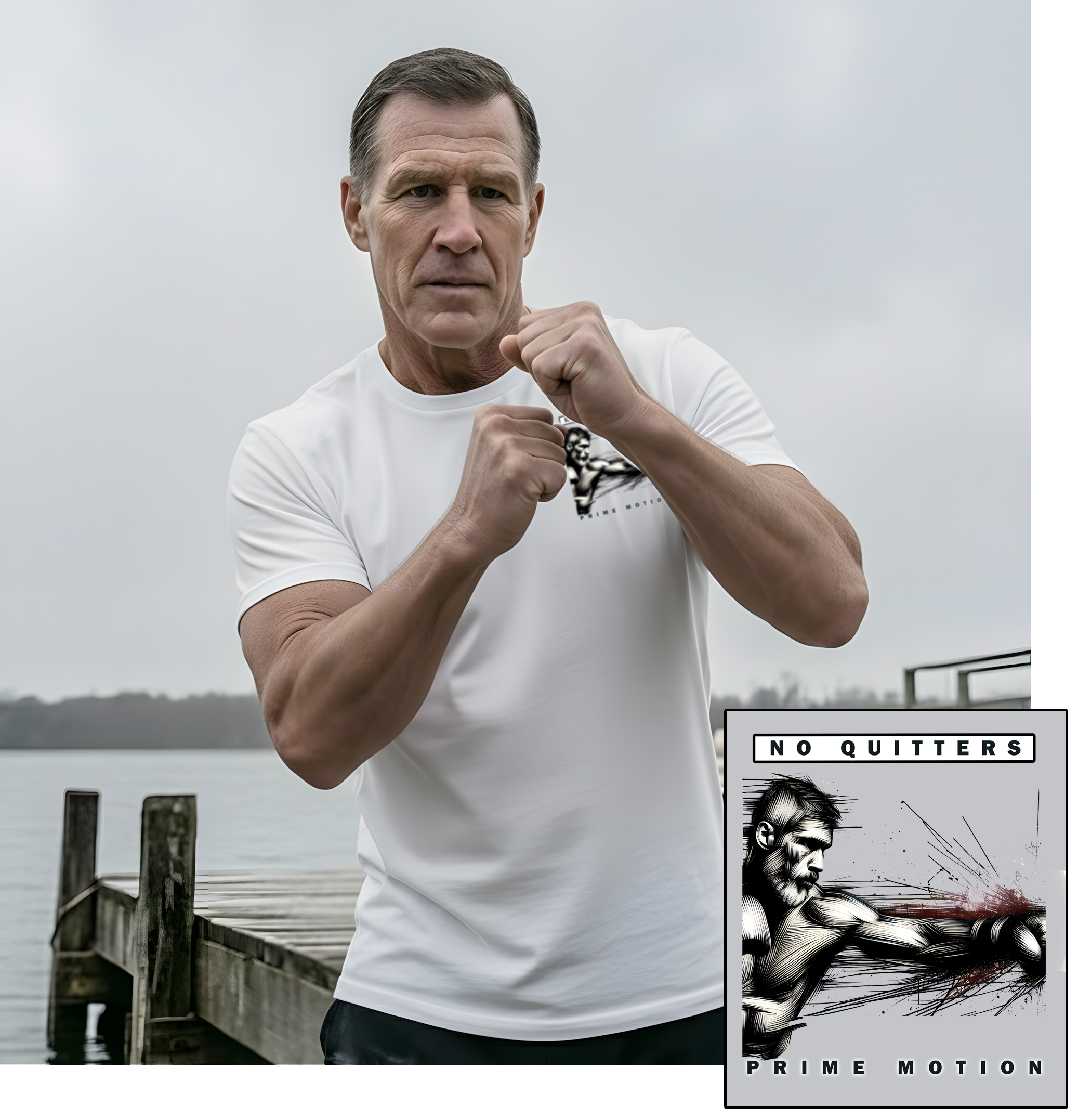 Boxing - Old Guard Power Shot || Standard Cut | Badge Print