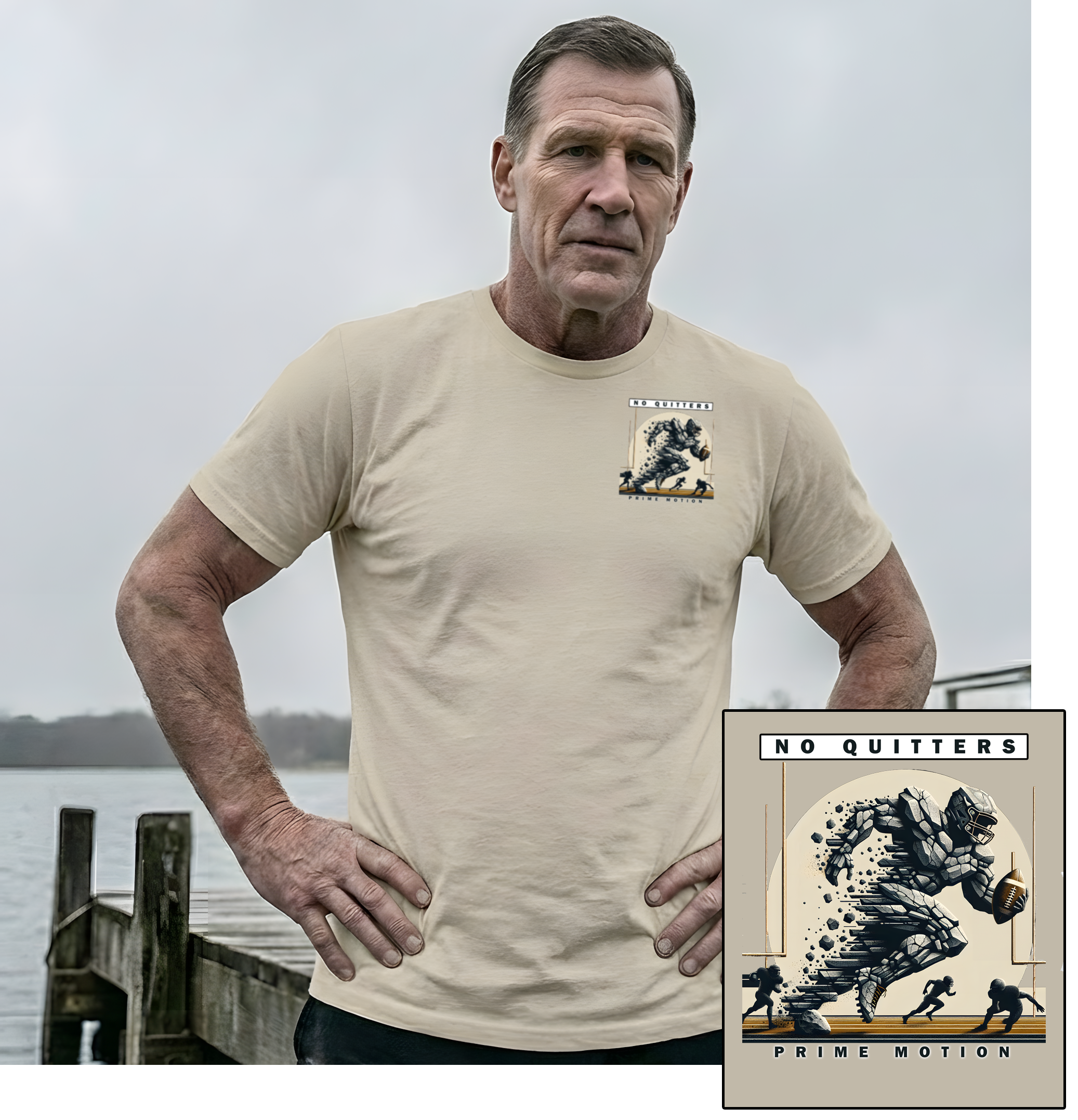 Football - Stone Runner || Standard Cut | Badge Print