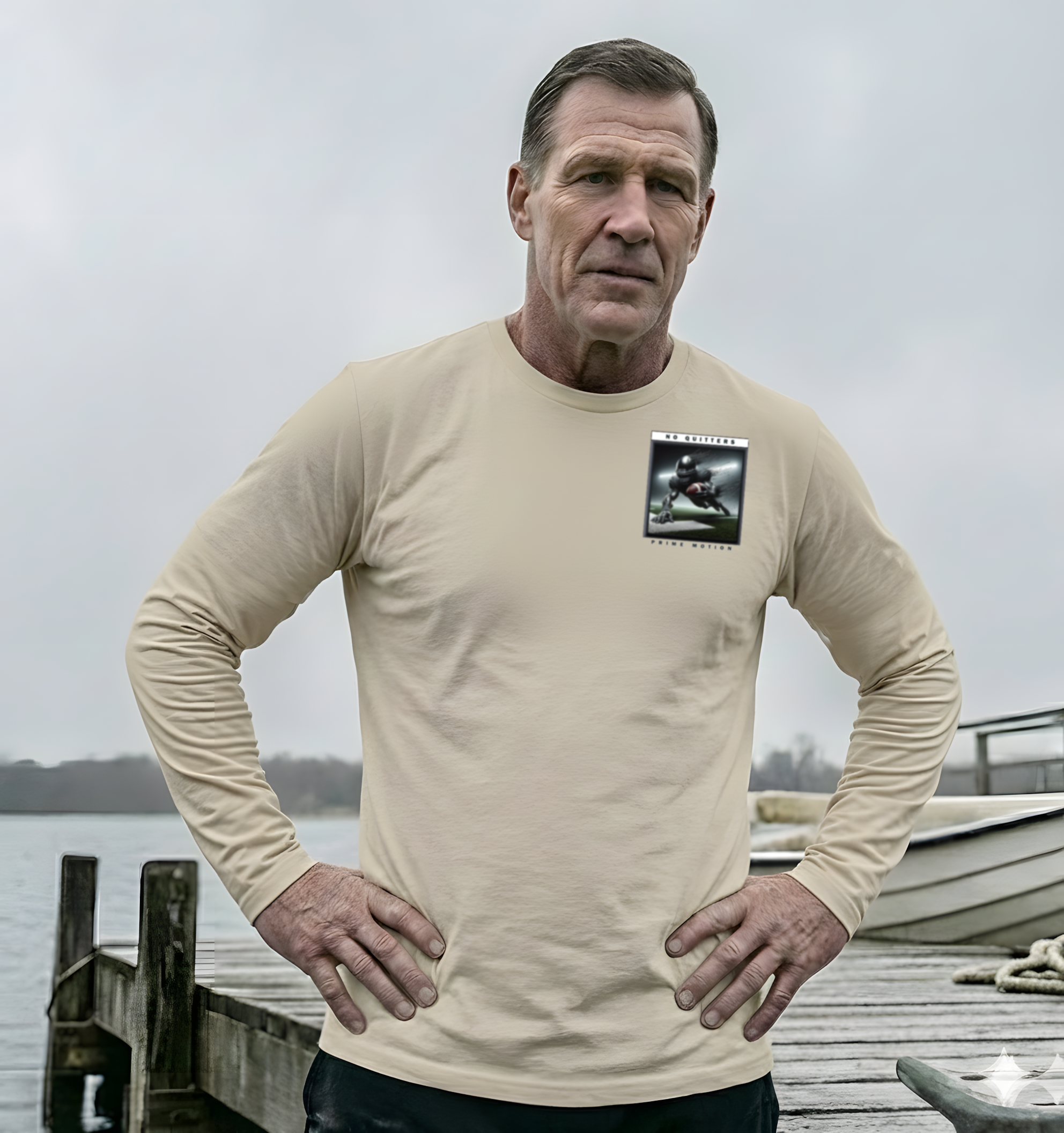 Football - Goal Line Grind || Longsleeve | Badge Print