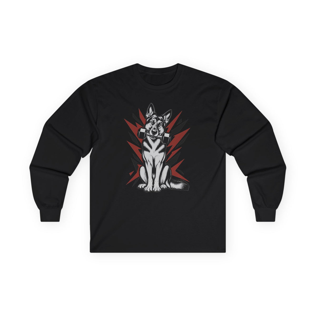 German Shepherd dumbbell - Longsleeve