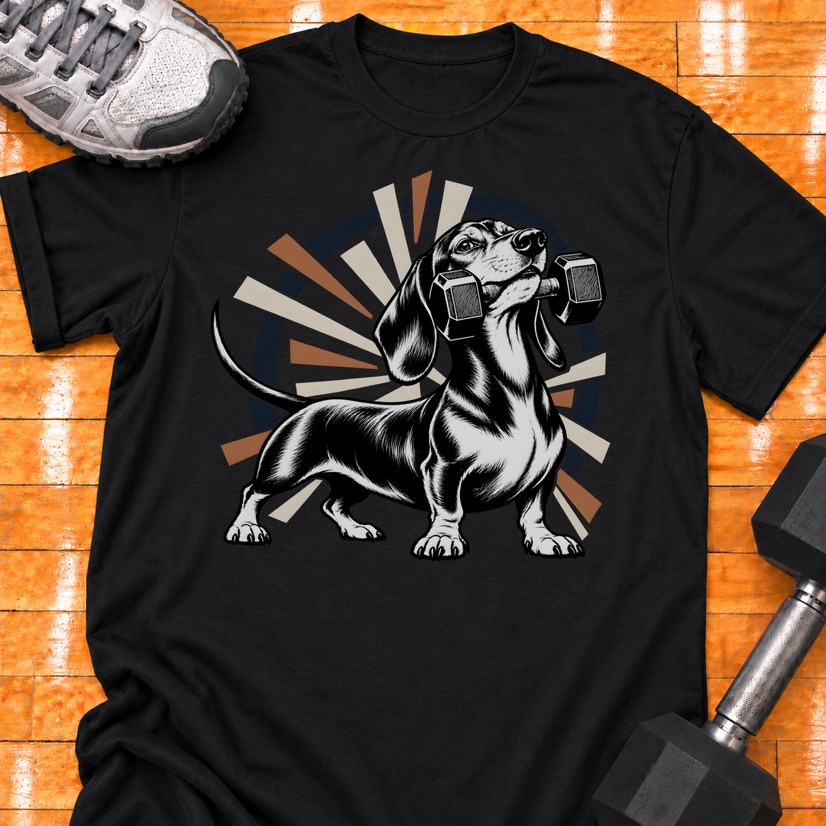 Dachshund dumbbell - Black - HMTC approved v02 template mockup v05
