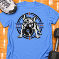 French Bulldog large weight plate - Carolina Blue - HMTC approved v02 template mockup v05