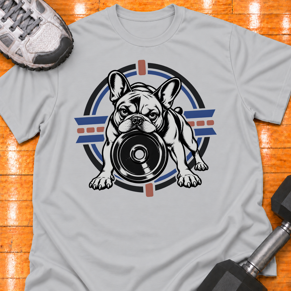 French Bulldog large weight plate - Sport Grey - HMTC approved v02 template mockup v05