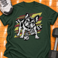 French Bulldog old training shoes tied together - Forest Green - HMTC approved v02 template mockup v05