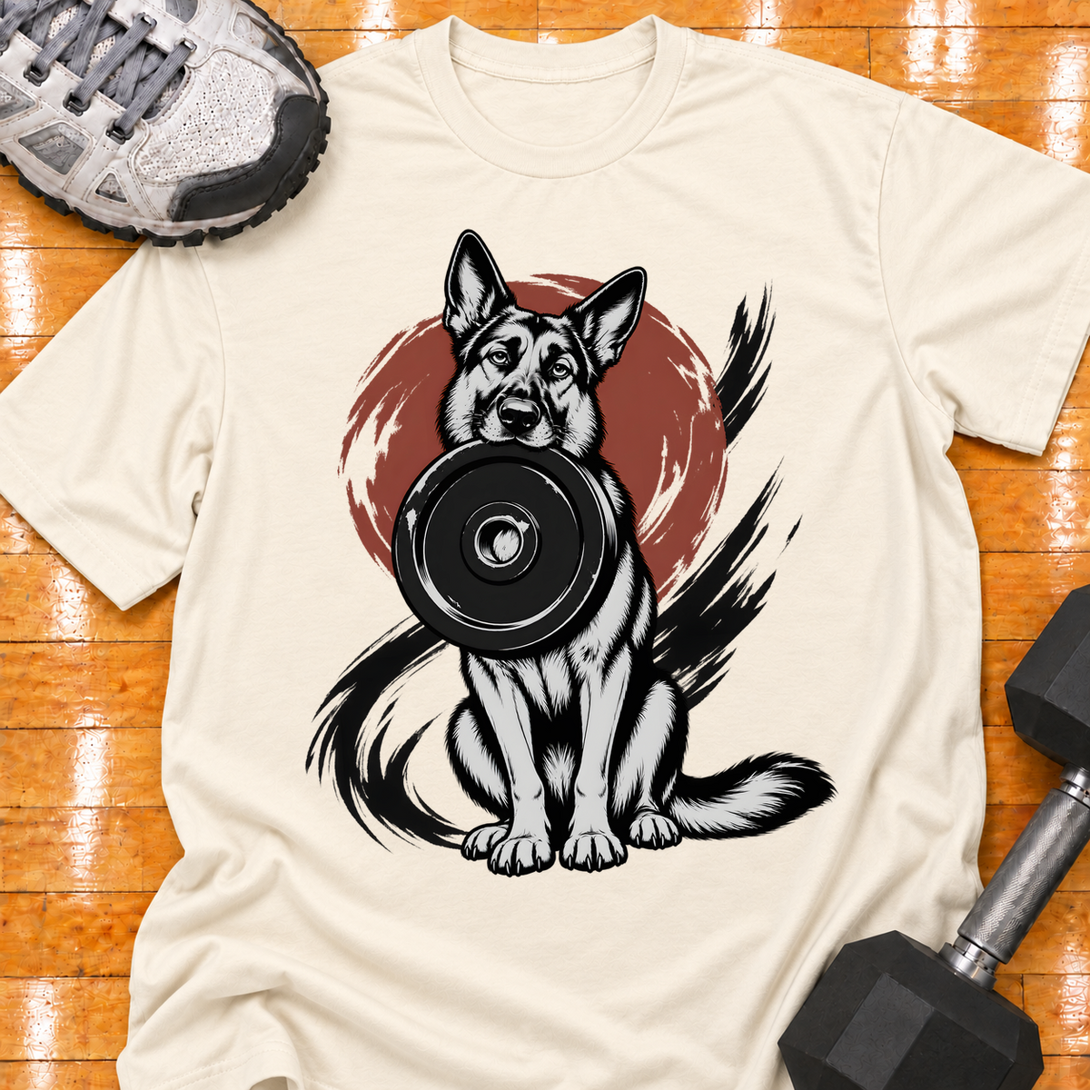 German Shepherd large weight plate - Natural - HMTC approved v02 template mockup v05