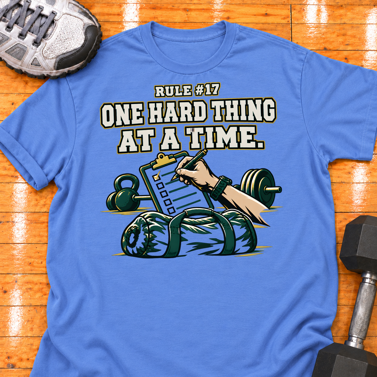 HIGH MILEAGE TRAINING CLUB RULE #17 ONE HARD THING AT A TIME - Iris - HMTC approved v02 template mockup v05