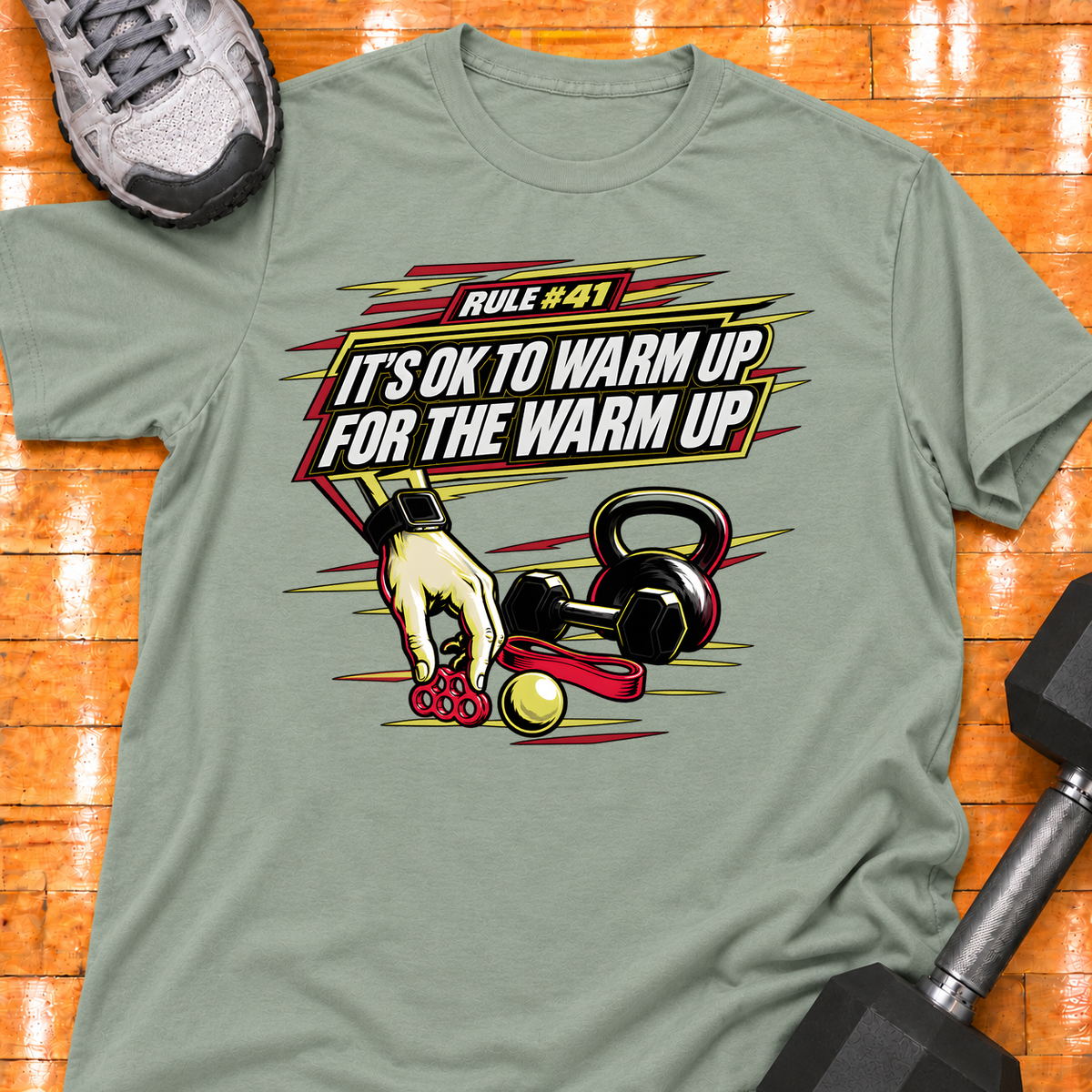 HIGH MILEAGE TRAINING CLUB RULE #41 IT'S OK TO WARM UP FOR THE WARM UP - Sage - HMTC approved v02 template mockup v05