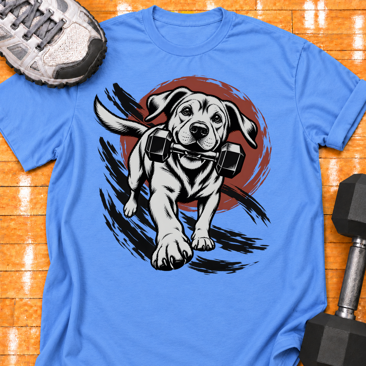 Labrador Retriever dumbbell - Carolina Blue - HMTC approved v02 template mockup v05