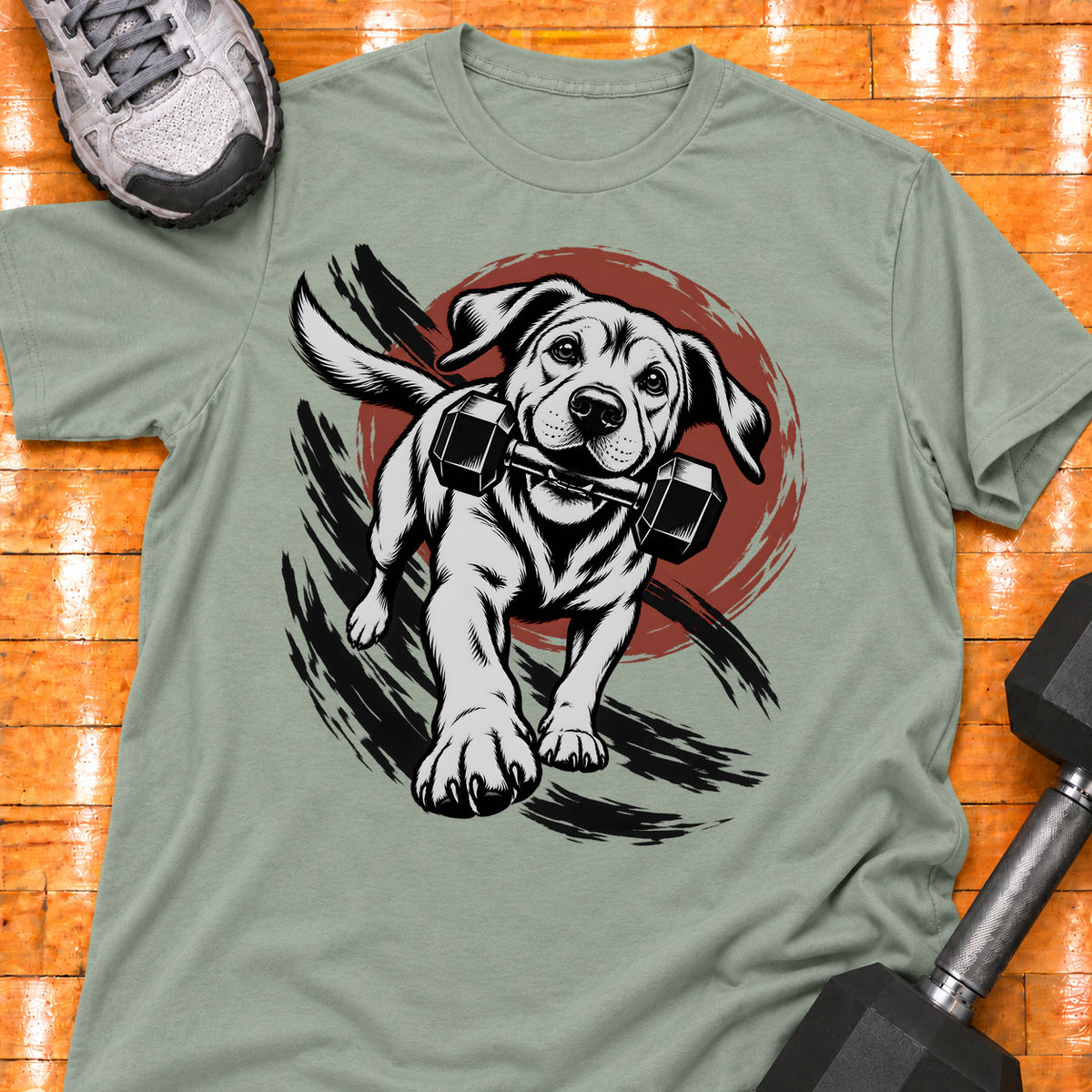 Labrador Retriever dumbbell - Sage - HMTC approved v02 template mockup v05