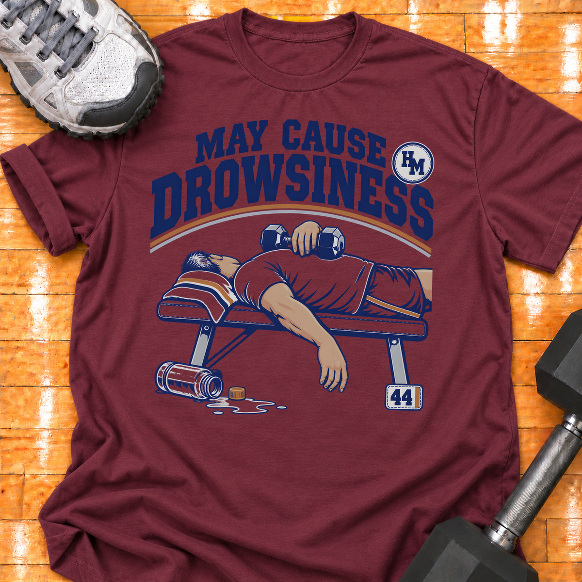 MAY CAUSE DROWSINESS - Maroon - HMTC approved v02 template mockup v05