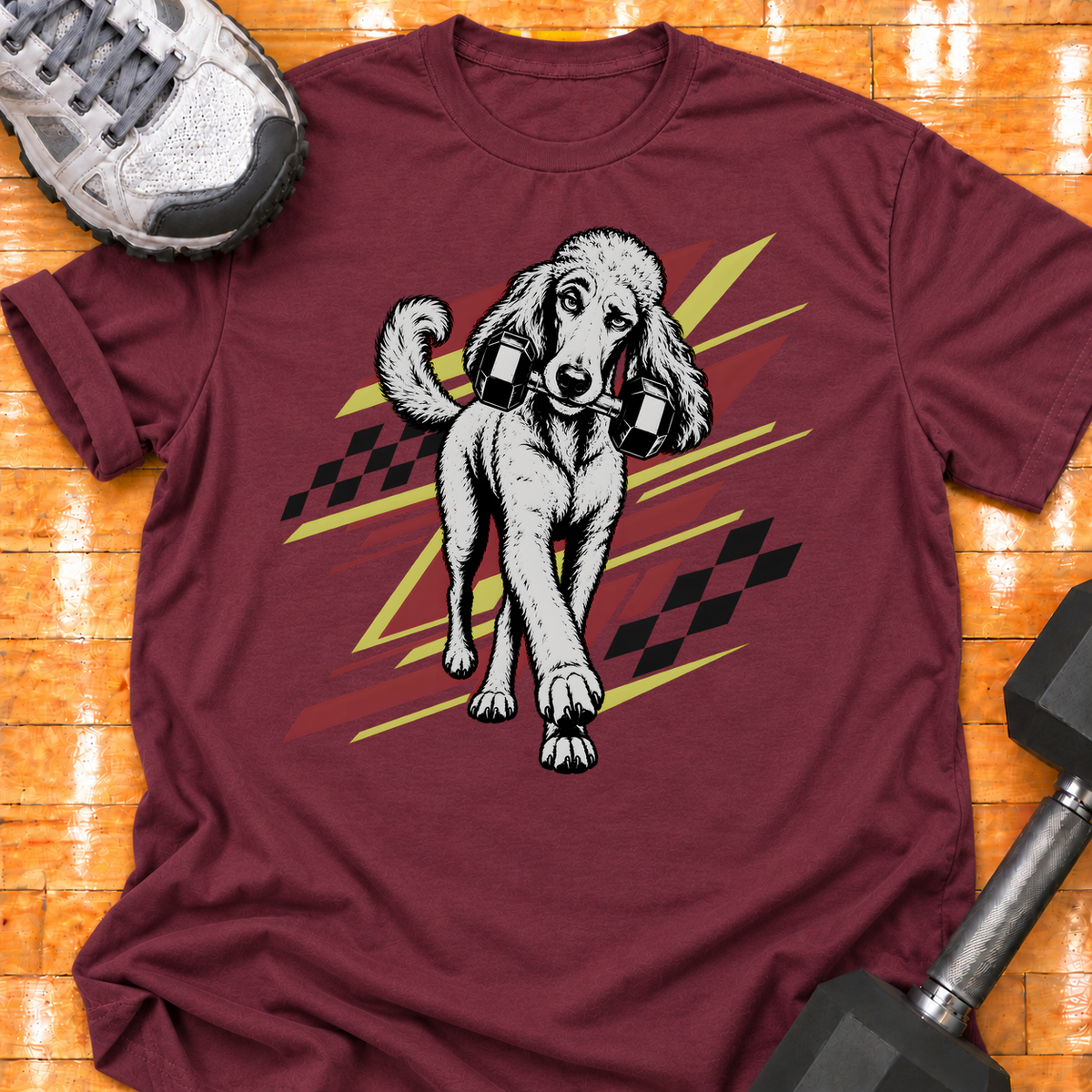 Poodle dumbbell - Maroon - HMTC approved v02 template mockup v05