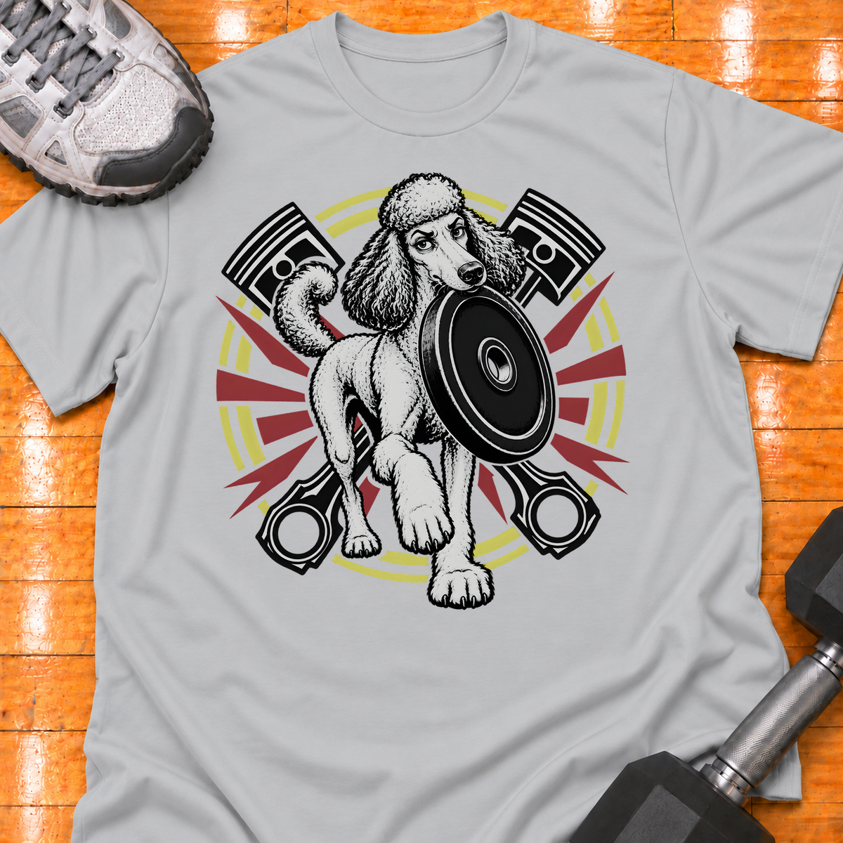 Poodle large weight plate - Sport Grey - HMTC approved v02 template mockup v05