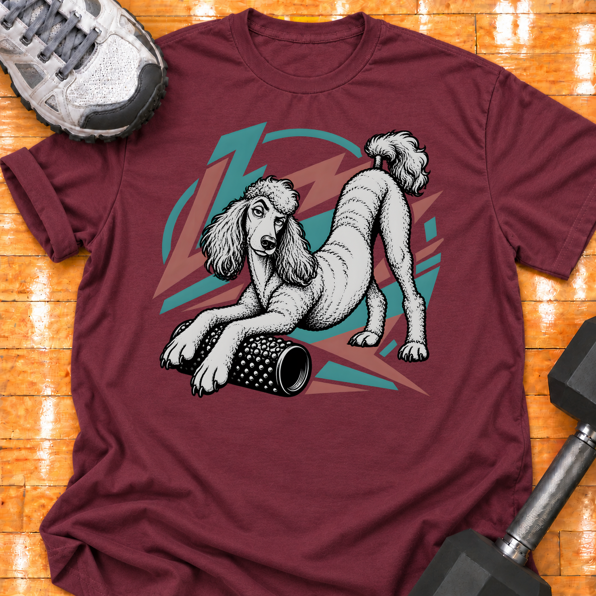 Poodle nubby foam roller - Maroon - HMTC approved v02 template mockup v05