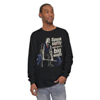 Speak softly and carry a big weight - Longsleeve — Black — front model view